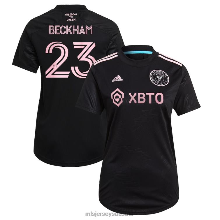 Frauen Inter Miami CF David Beckham adidas schwarzes 2021 La Palma Replika-Spielertrikot Jersey MLS Jerseys TT4B662
