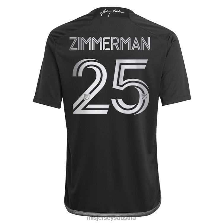 Kinder nashville sc walker zimmerman adidas schwarz 2023 Mann im schwarzen Kit Replika-Spielertrikot Jersey MLS Jerseys TT4B311