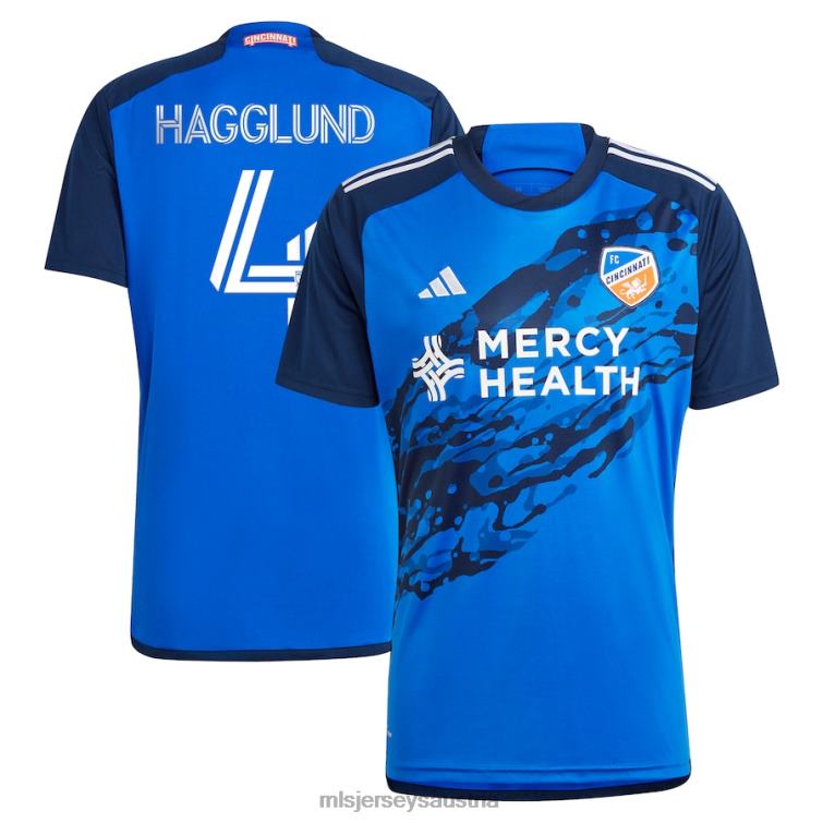 Männer FC Cincinnati Nick Hagglund adidas Blue 2023 River Kit Replika-Trikot Jersey MLS Jerseys TT4B605
